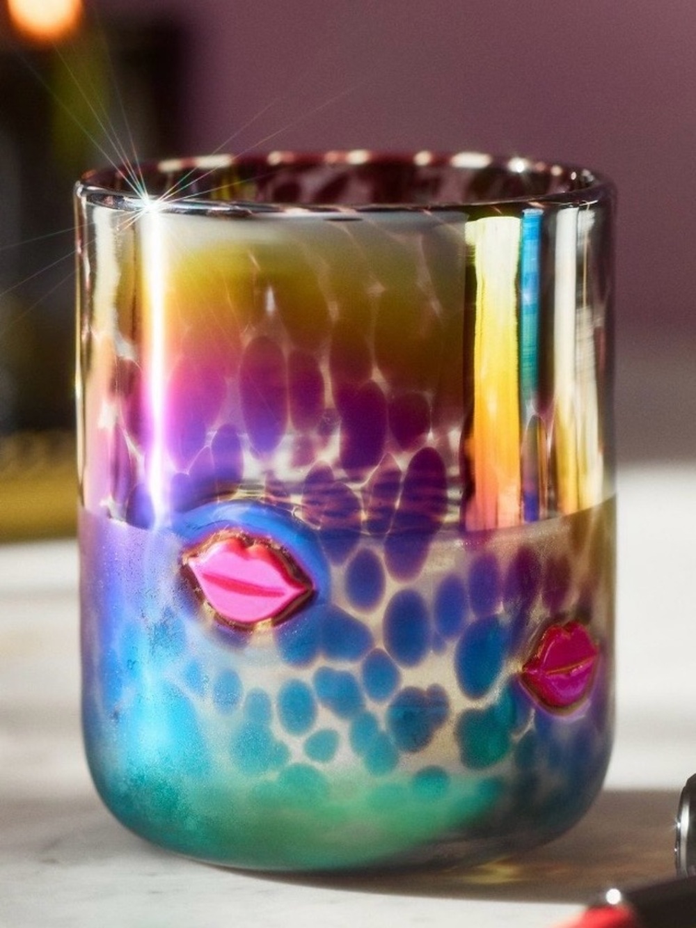 Lips Marquee Icon Glass from Anthropologie